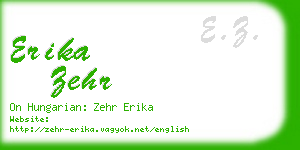 erika zehr business card